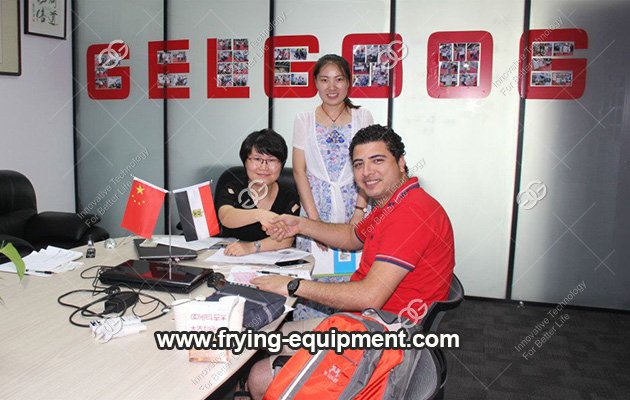 Egypt Customer for French Fries Frying Equipment