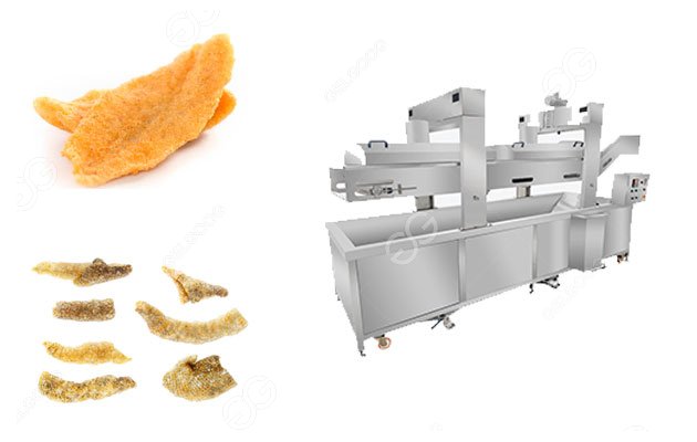 fish skin frying machine 