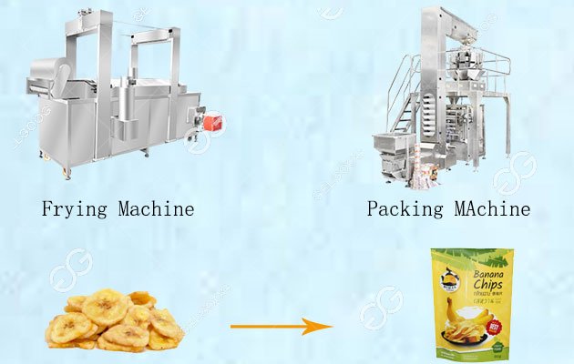 plantain chips frying and packing machine